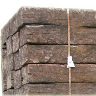 A grade reclaimed softwood railway sleepers 2-55m x 250mm x 125mm 8ft 6in x 10 inches x 5 inches